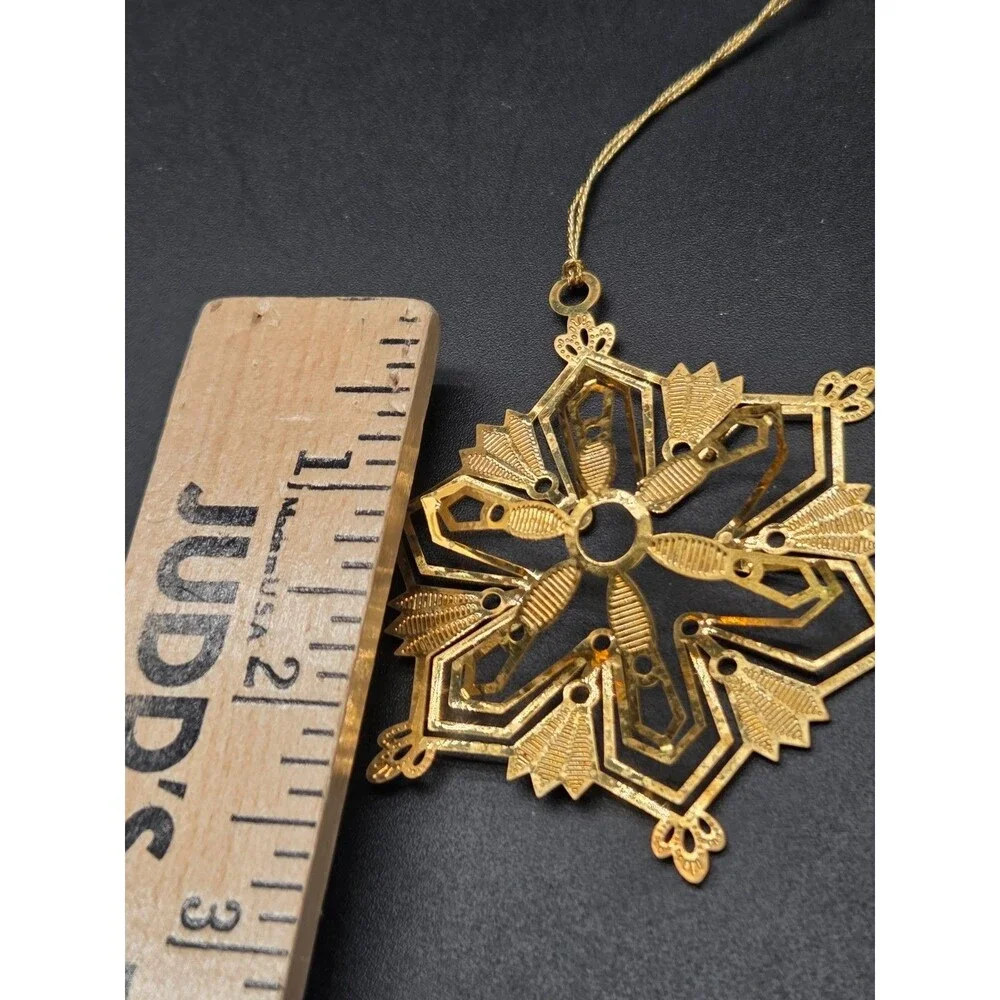 Tamerlane Collection Christmas Ornament 24kt Gold Finish With Box 2.5 inches
